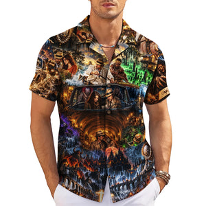Haunted Bayou Detective Midnight Blue Custom Hawaiian Shirt