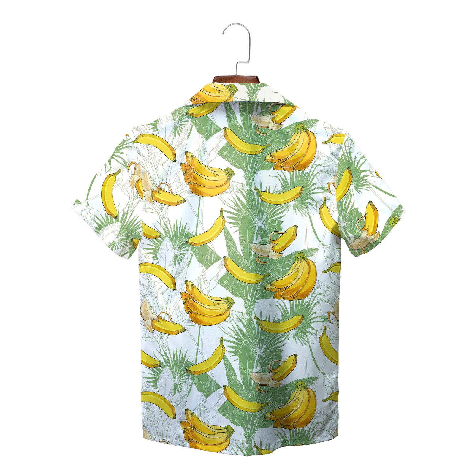 White Hawaiian shirt banana pattern custom face photo print variant 2