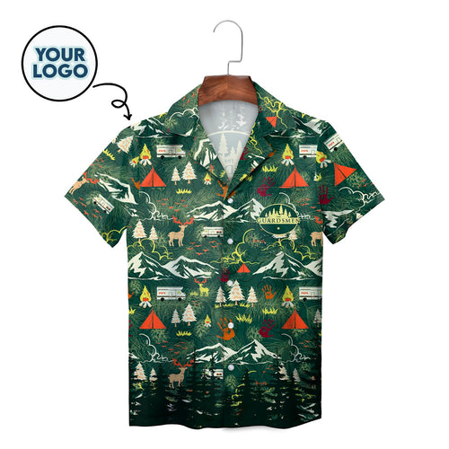 Custom Logo Wilderness Camping Mountain Hawaiian Shirt