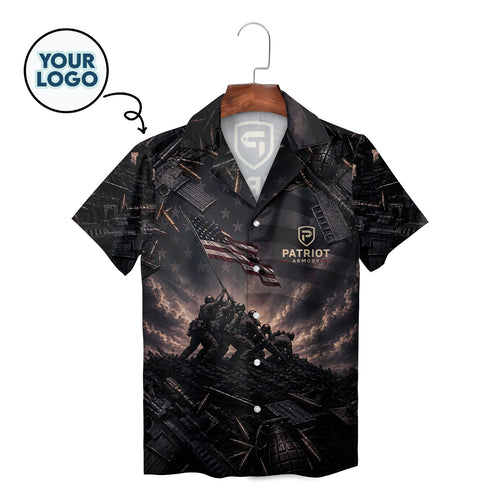 Patriot Armory Iwo Jima Flag Raising Tactical Weapons Hawaiian Shirt