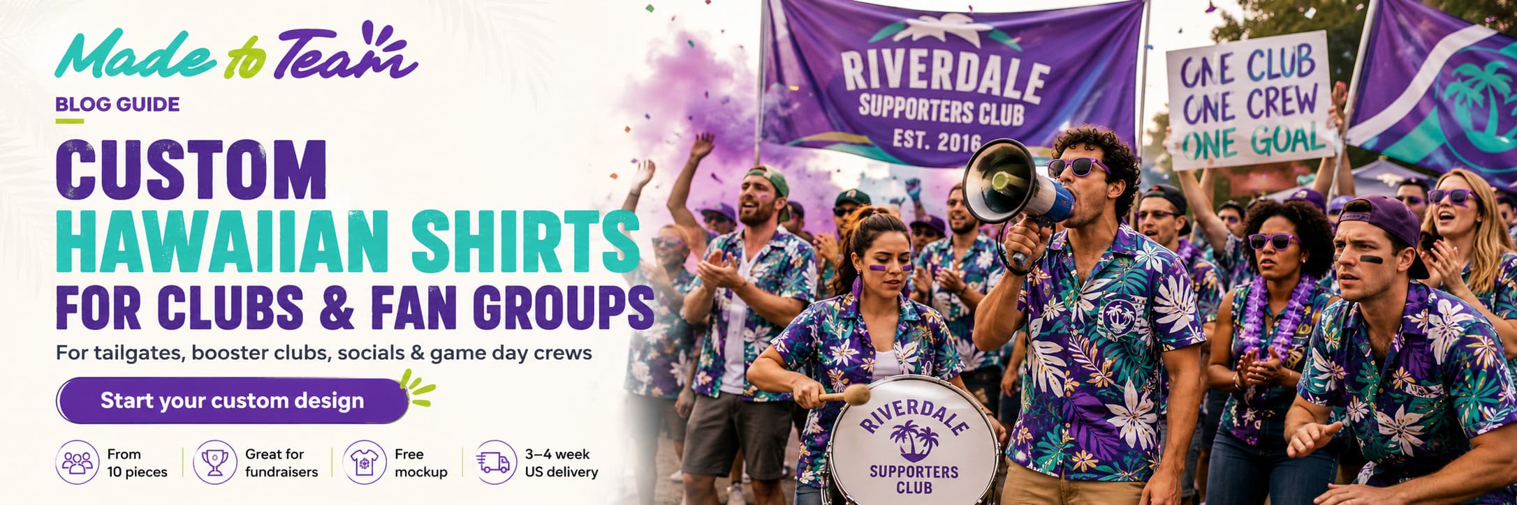 Custom Hawaiian Shirts for Clubs, Booster & Fan Groups
