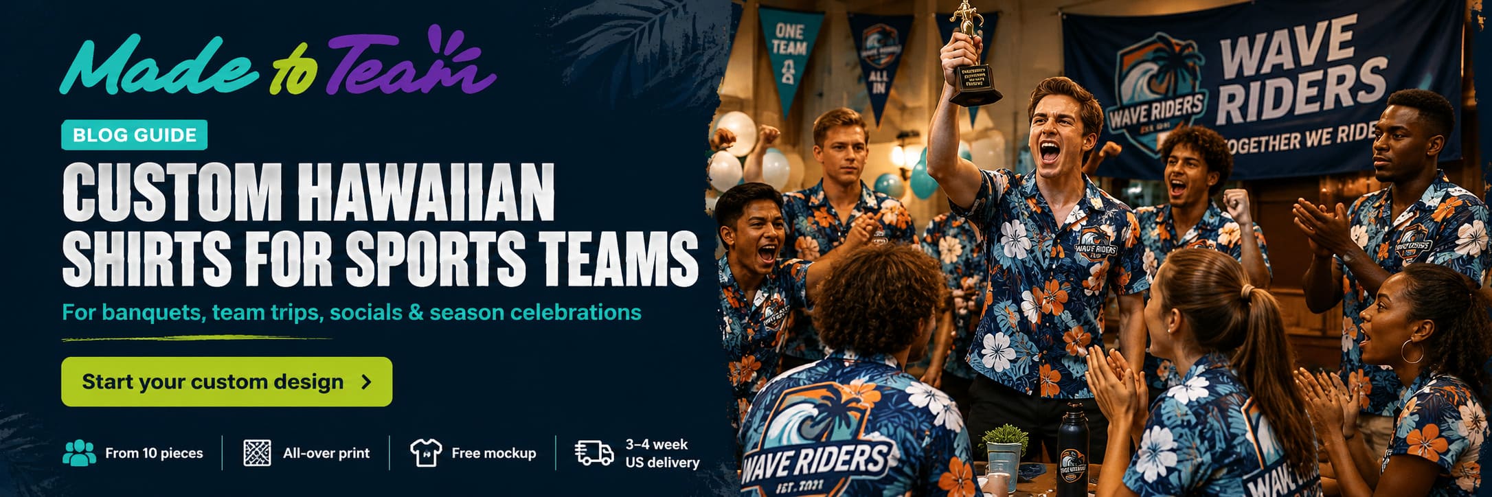 Custom Hawaiian Shirts for Sports Teams: Bonding, Banquets & Team Trips