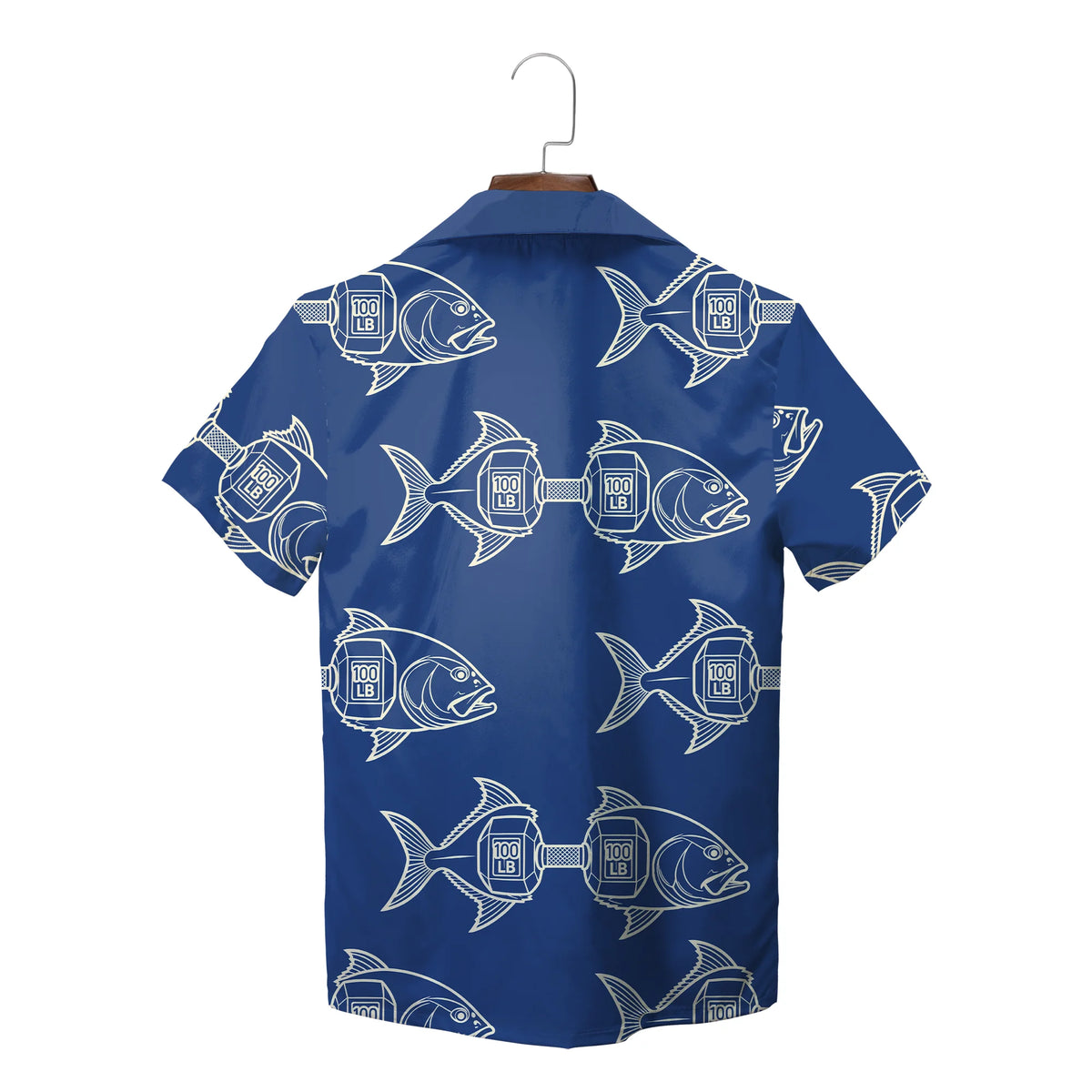 Boxing Warrior and Hibiscus Navy Blue Custom Hawaiian Shirt