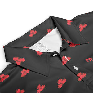 Triple Oval Emblem Red Custom Polo Shirt