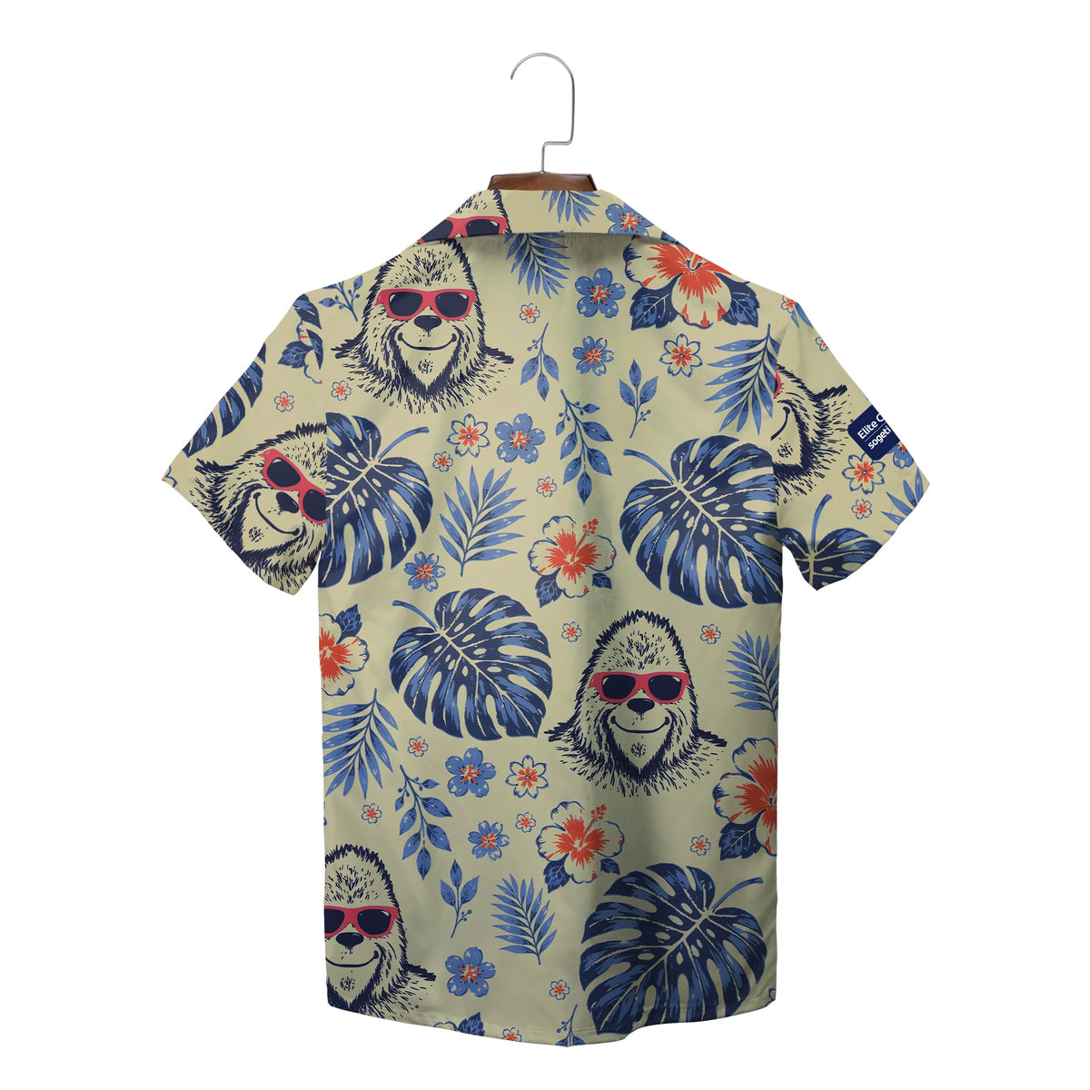 Sasquatch and Monstera Sand Custom Hawaiian Shirt