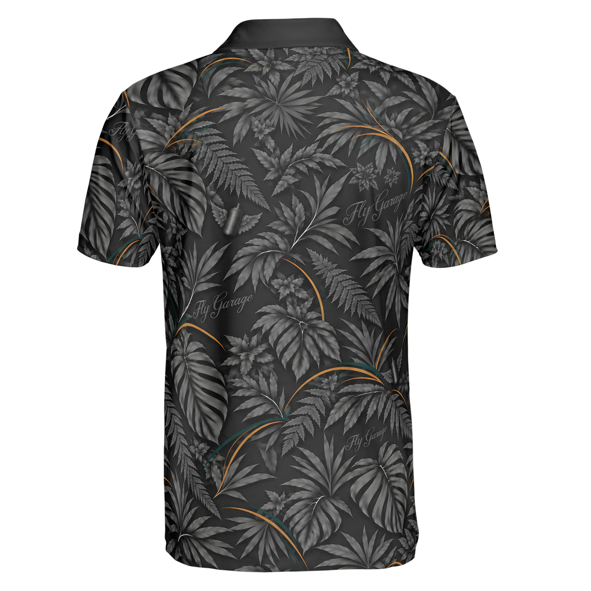 Monstera and Fern Black Custom Hawaiian Shirt