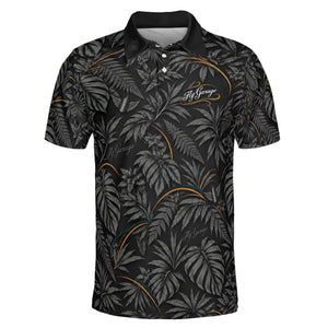Monstera and Fern Black Custom Hawaiian Shirt