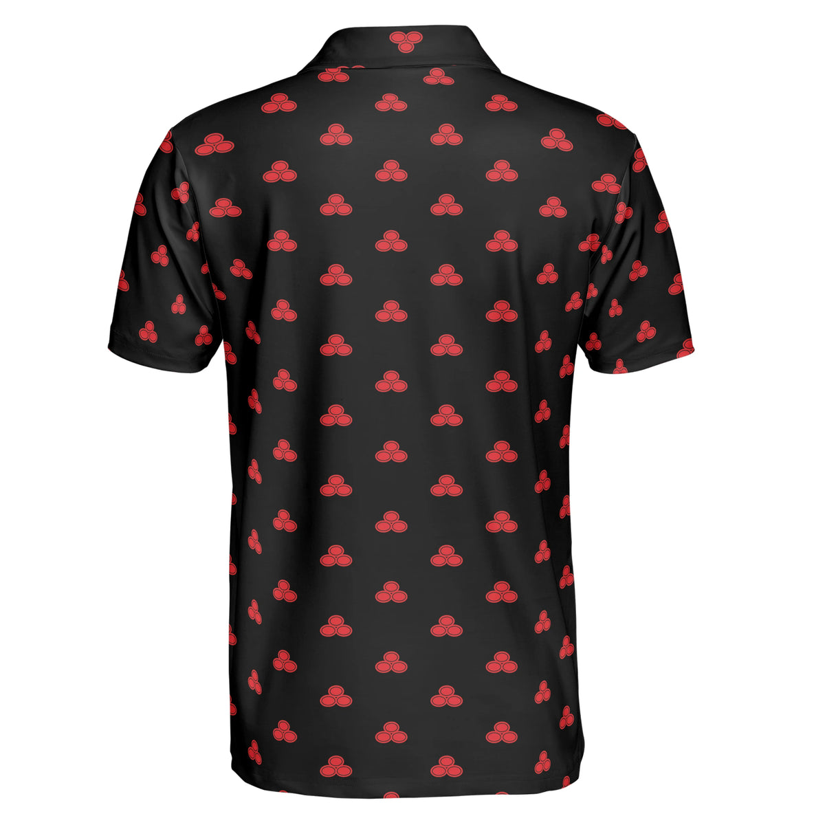 Triple Oval Emblem Red Custom Polo Shirt