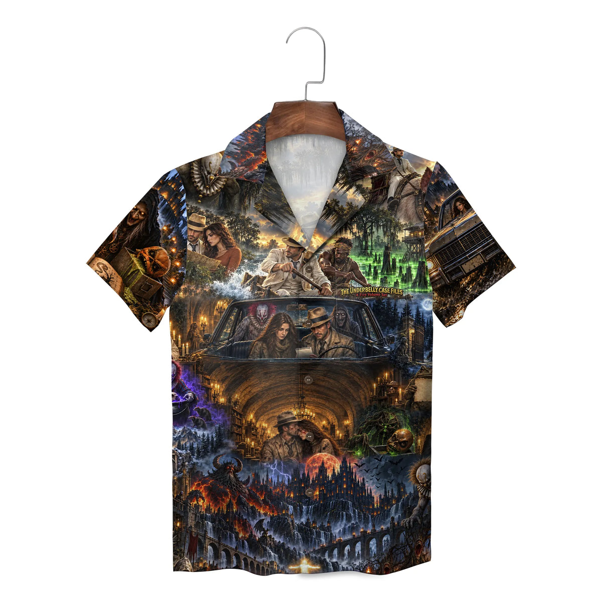 Haunted Bayou Detective Midnight Blue Custom Hawaiian Shirt