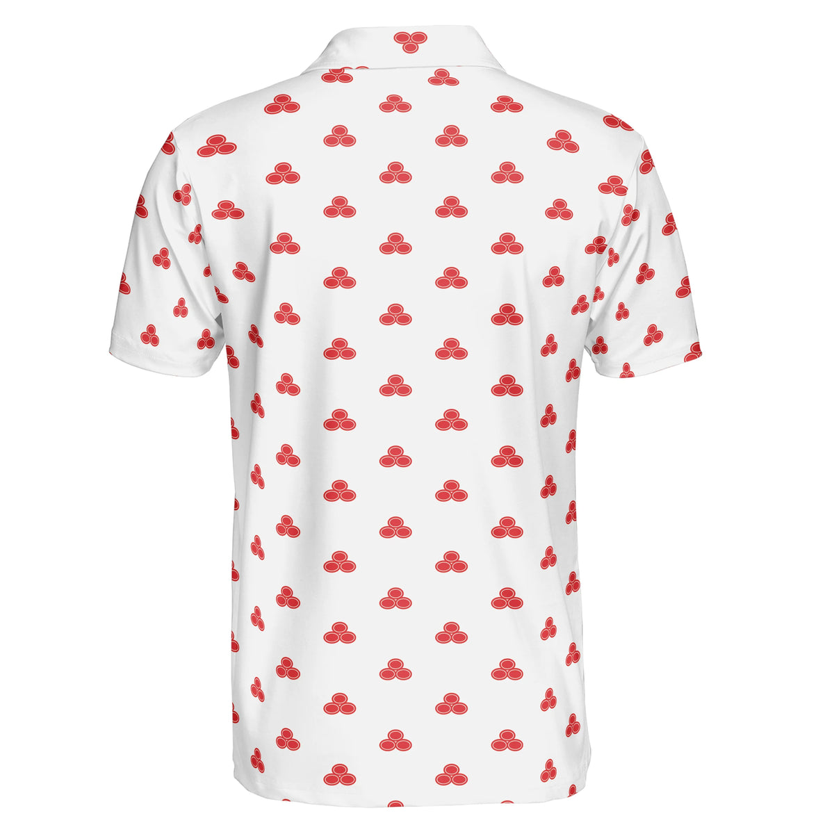 Triple Oval Emblem Red Custom Polo Shirt