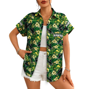 Soaring Hawk Forest Green Custom Hawaiian Shirt