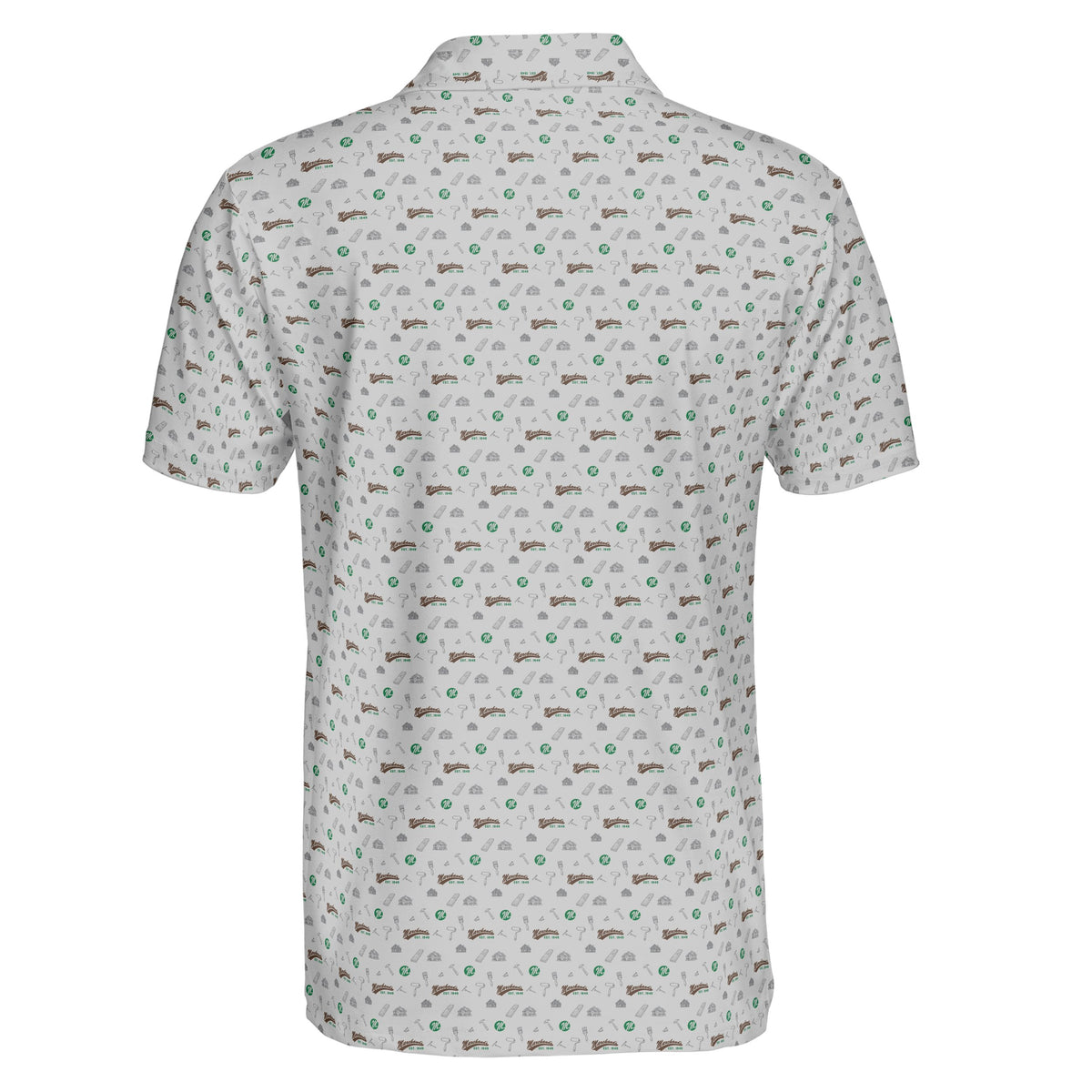 Hand Tools and Workshop Icons White Custom Polo Shirt