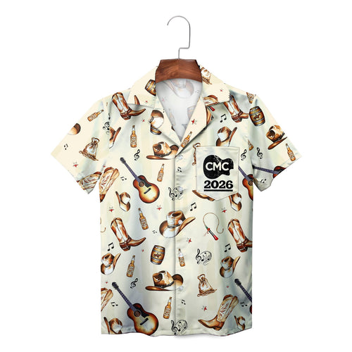 CMC 2026 Country Music Cowboy Boots Guitar Hawaiian Shirt