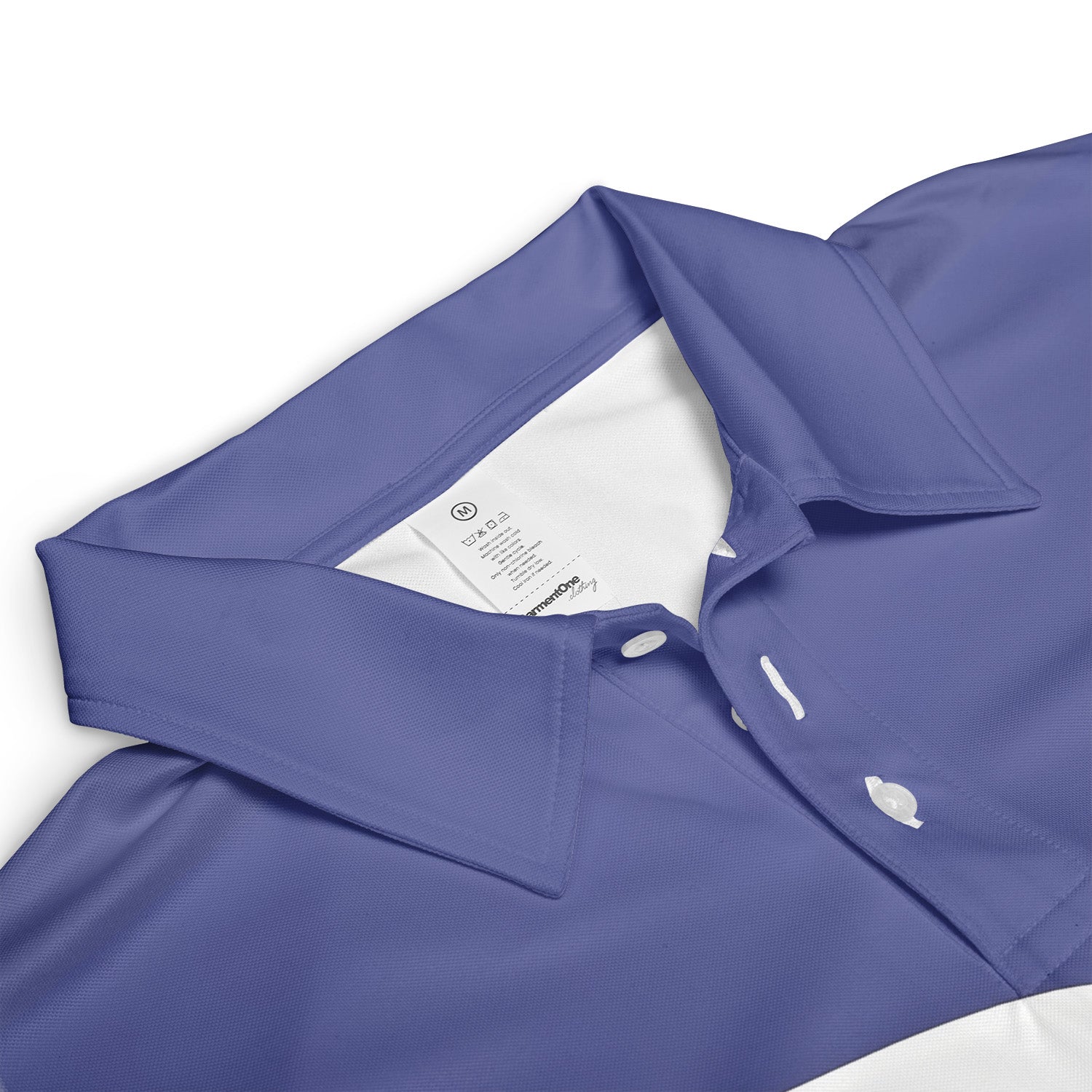 Periwinkle peach argyle pickleball polo shirt mockup variant 3