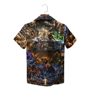 Haunted Bayou Detective Midnight Blue Custom Hawaiian Shirt