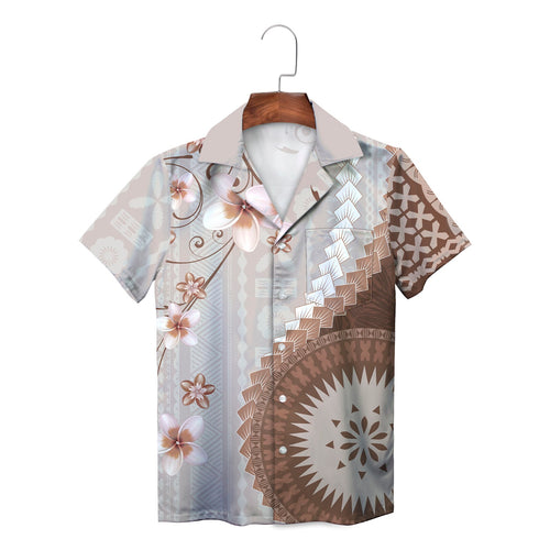 Polynesian Mandala Plumeria Blossom Hawaiian Shirt