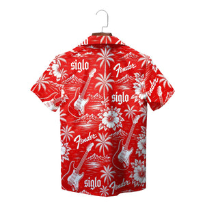 Black white floral palm beach short sleeve shirt variant 9